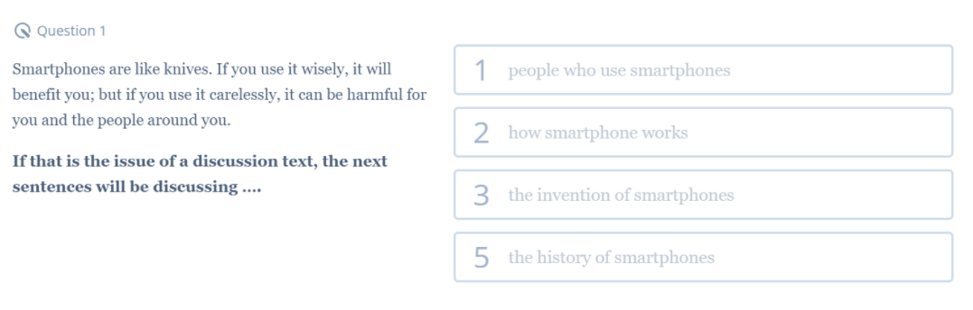 Contoh Soal Discussion Text Nomor 1