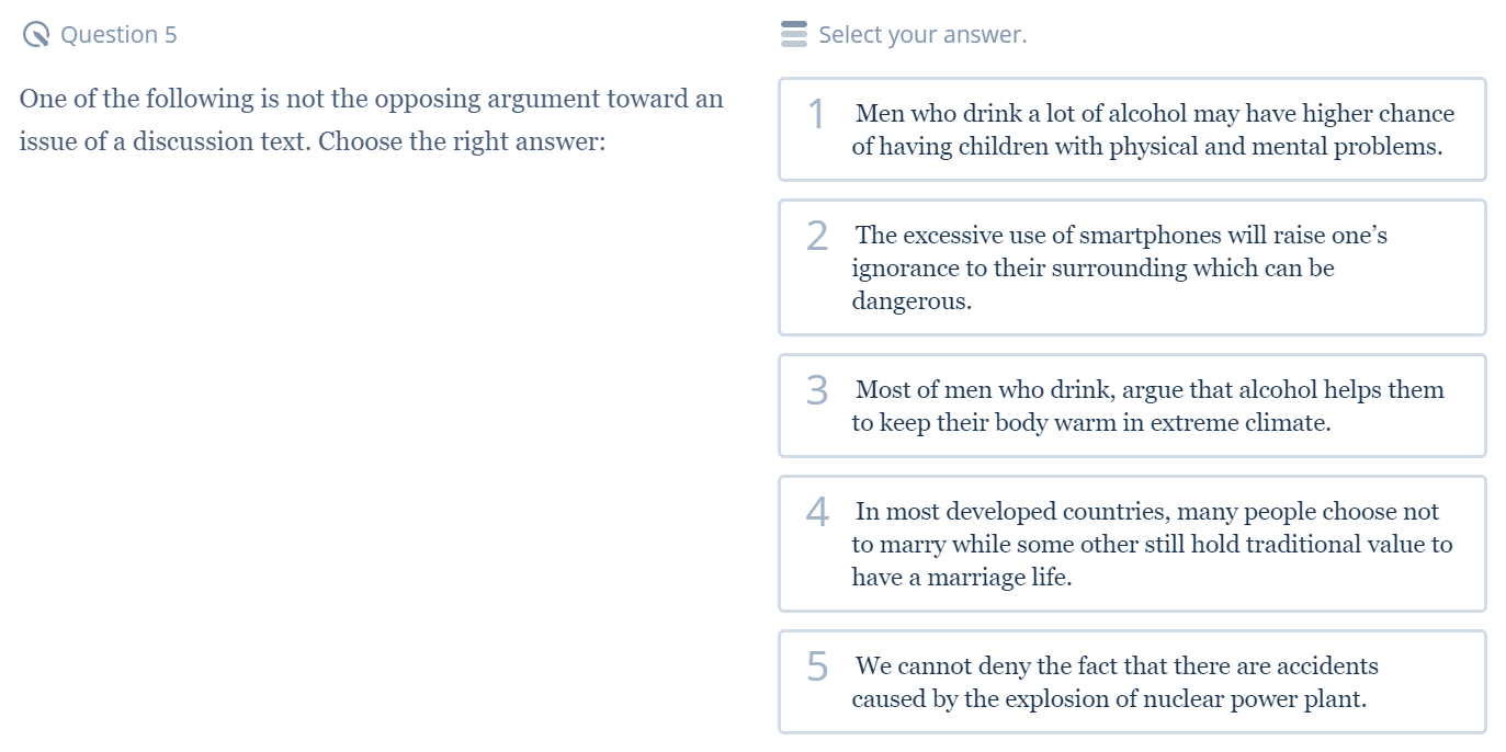 Contoh Soal Discussion Text Nomor 1