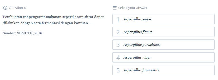 Contoh Soal SBMPTN Bioteknologi dari Quipper Video! 4