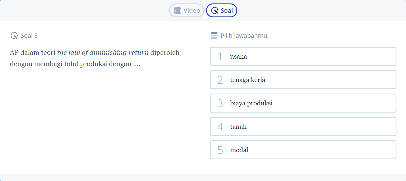 5 Contoh Soal Kegiatan Ekonomi