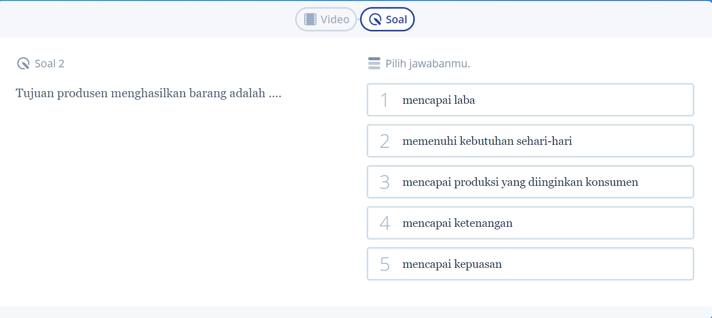 5 Contoh Soal Kegiatan Ekonomi