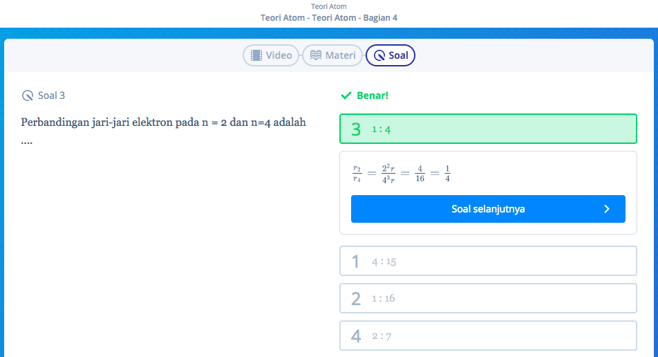 Contoh Soal Teori Atom Nomor 1