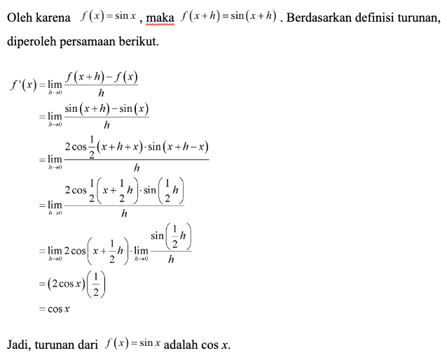 Turunan Trigonometri Matematika Kelas Quipper Blog