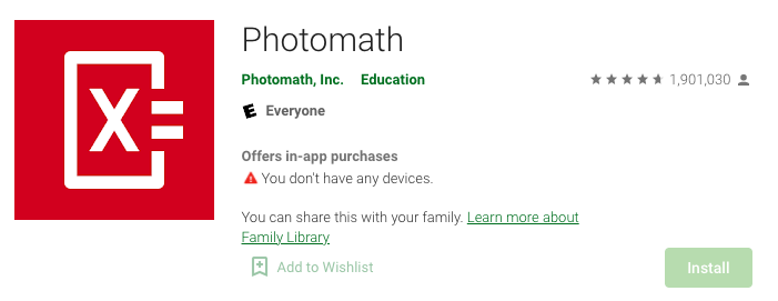 Aplikasi Matematika Photomath