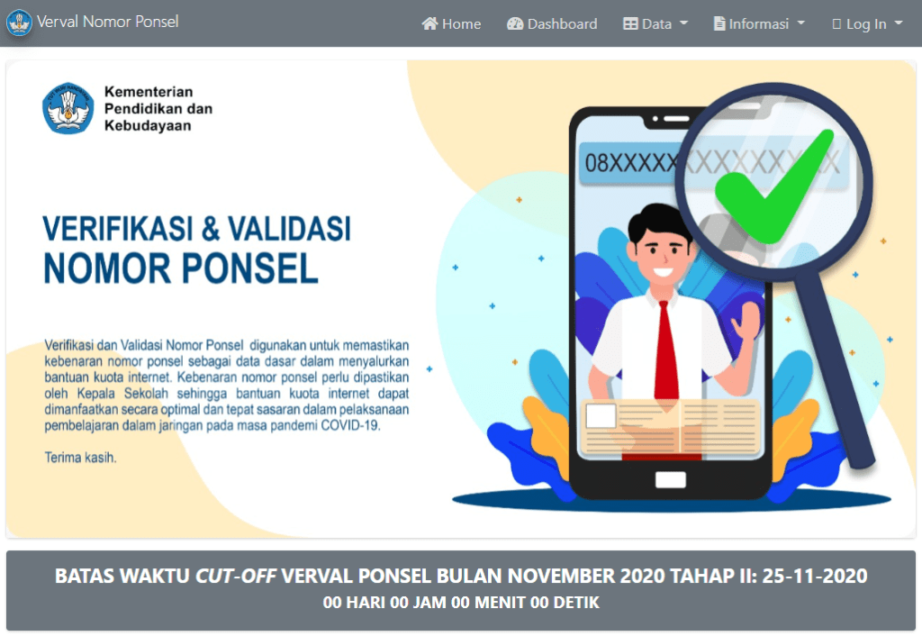 Verval nomor ponsel