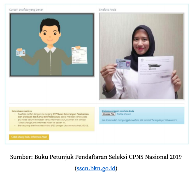 contoh swafoto cpns yang benar