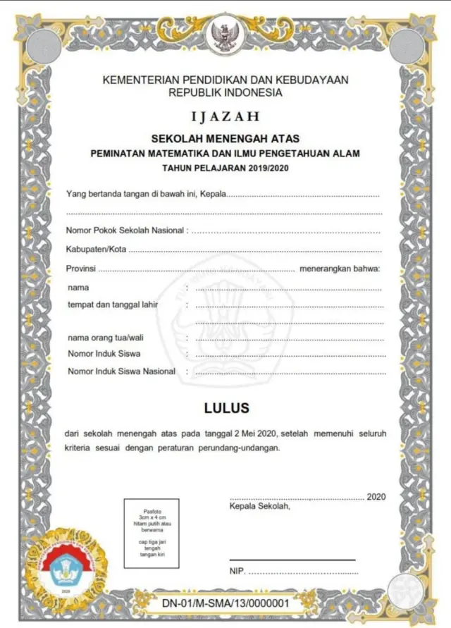 Ijazah SMA