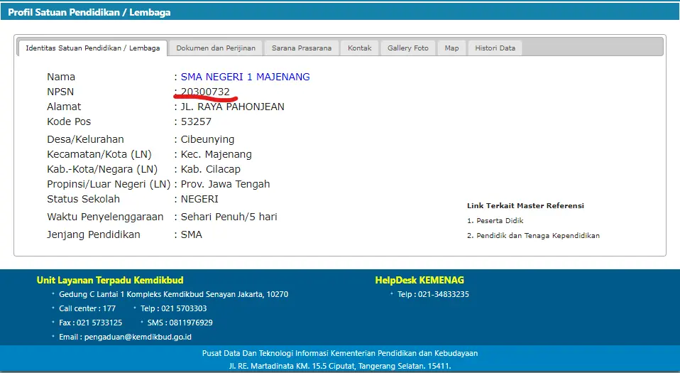 kode npsn sekolah kamu ditemukan