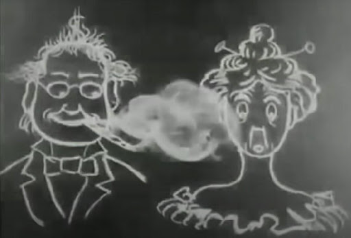 Cuplikan Humorous Phases of Funny Faces, konten animasi zaman dulu.