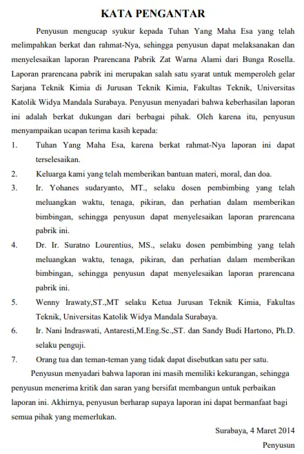 Contoh Kata Pengantar Laporan Praktikum