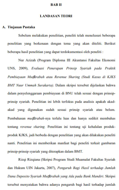 contoh tinjauan pustaka Universitas Muhammadiyah Surakarta